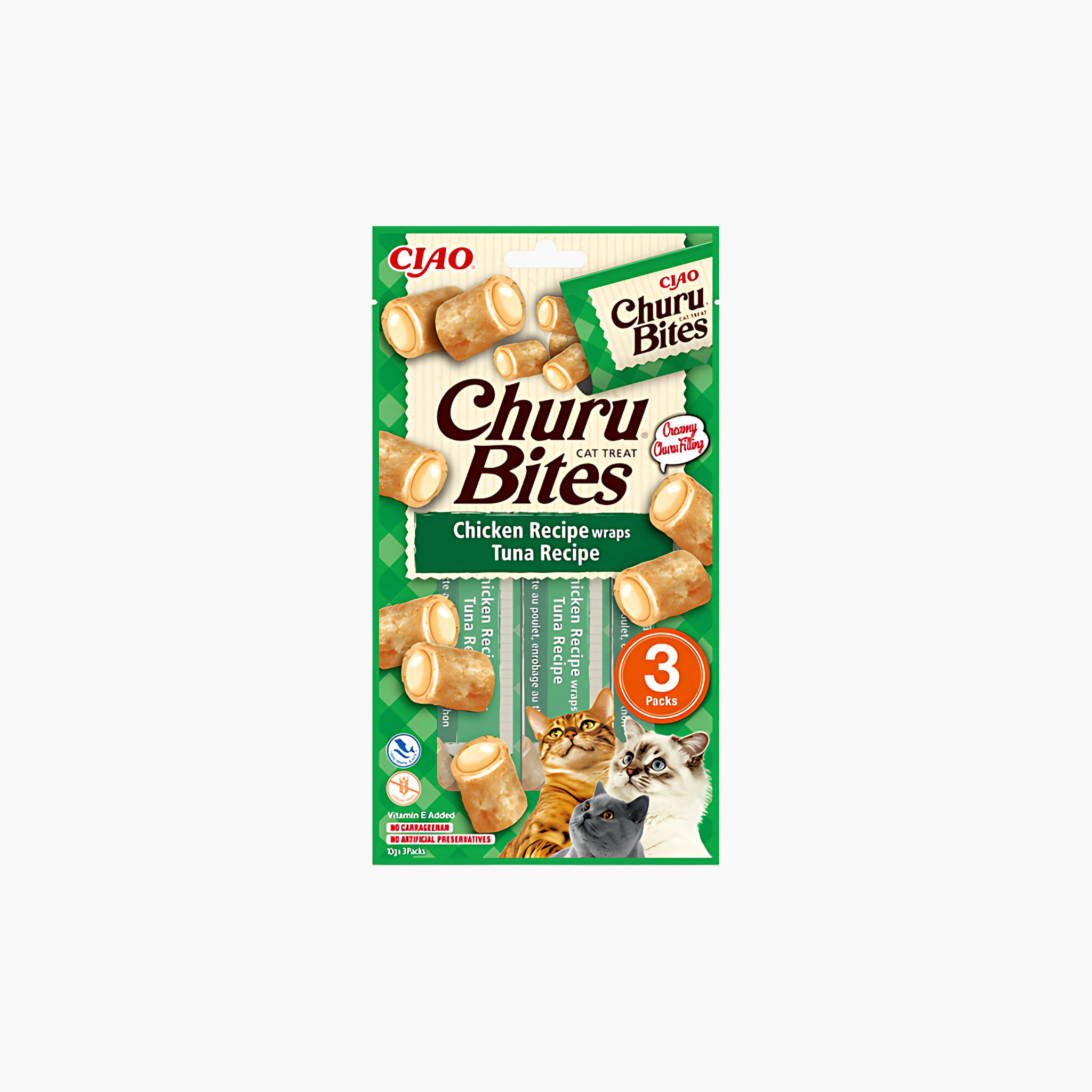 Inaba Churu Bites Cat Chicken Recipe Wraps Tuna Recipe - Pet Global Shop