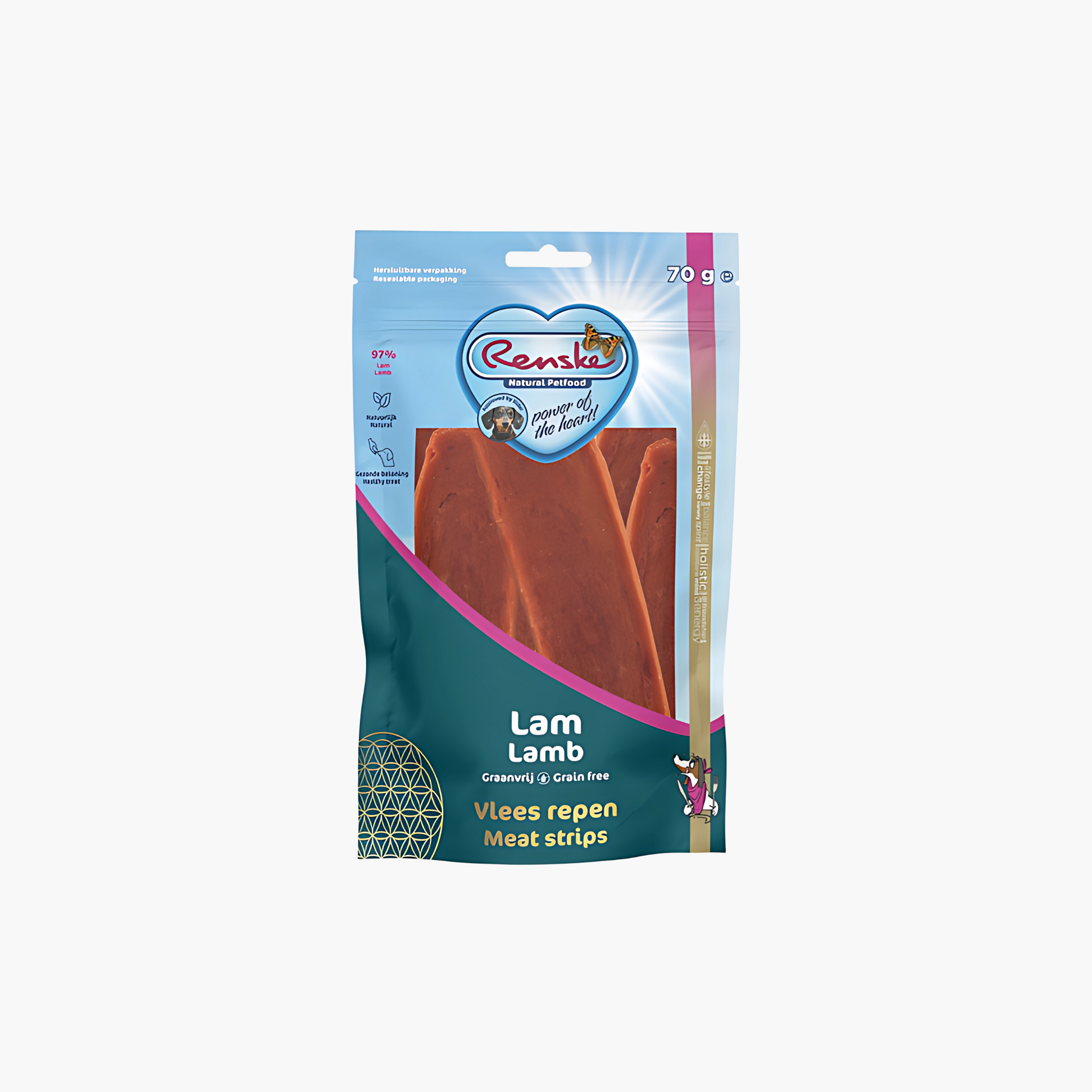 Renske Gezonde Beloning Vlees Strip Lam - Pet Global Shop
