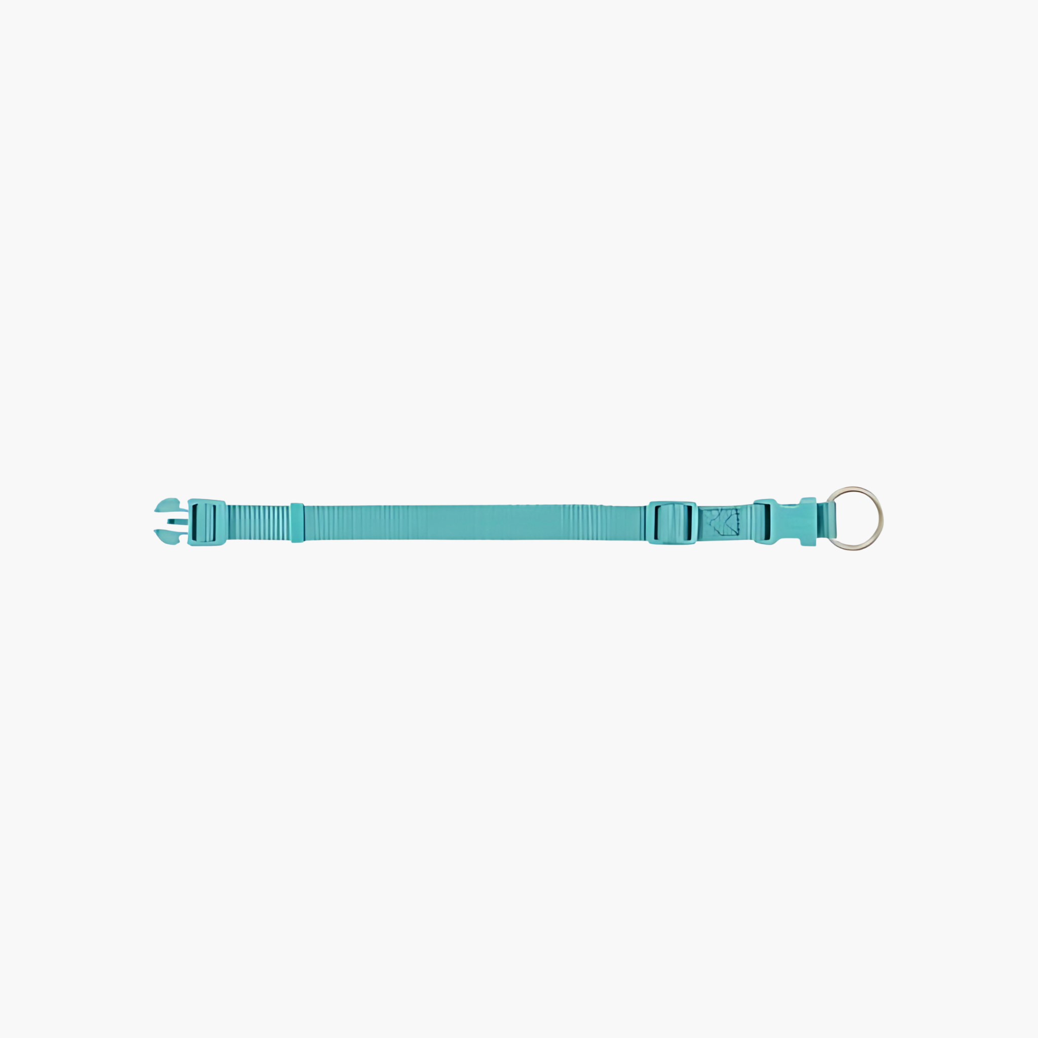 Detail van Trixie hondenhalsband Premium aqua blauw met verstelbare gesp en zachte binnenvoering.