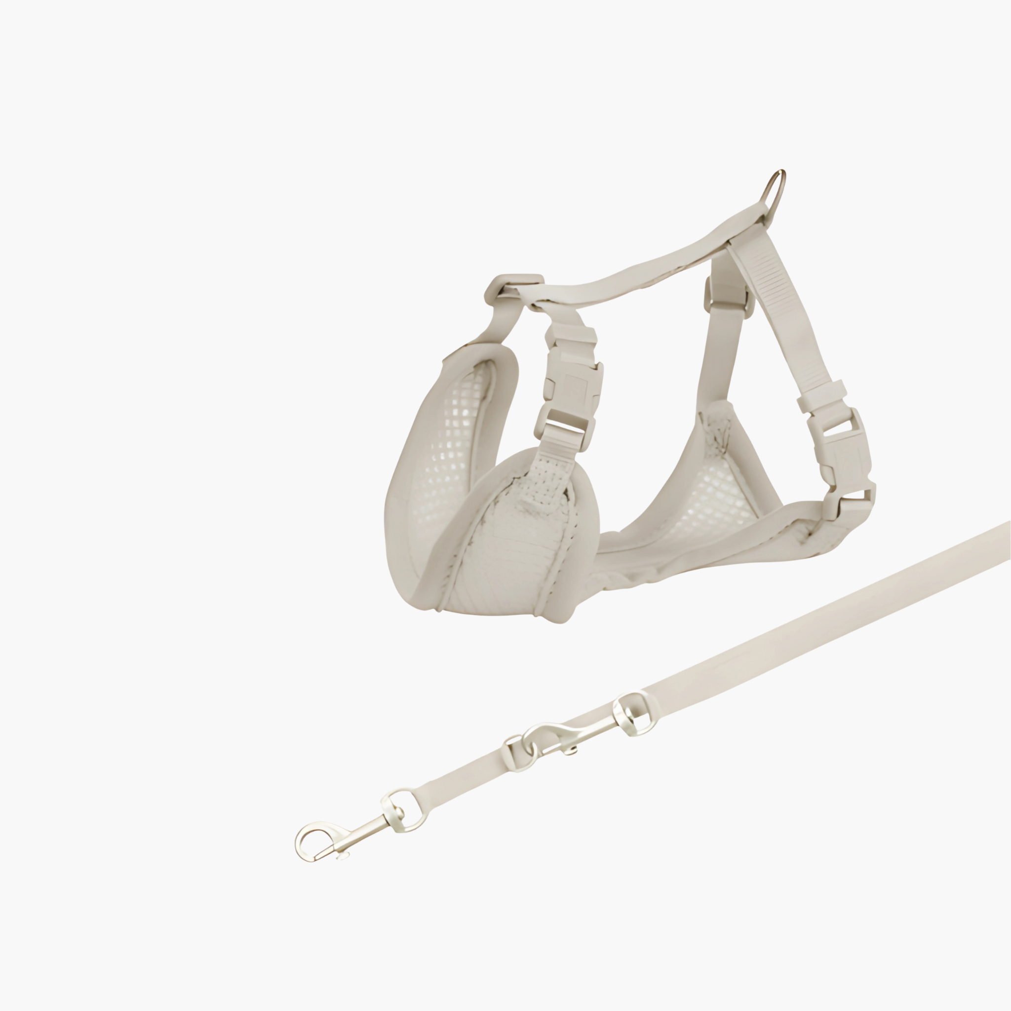 Trixie Junior Puppytuig Soft Met Riem voor honden in lichtgrijs - verstelbaar en comfortabel hondentuig